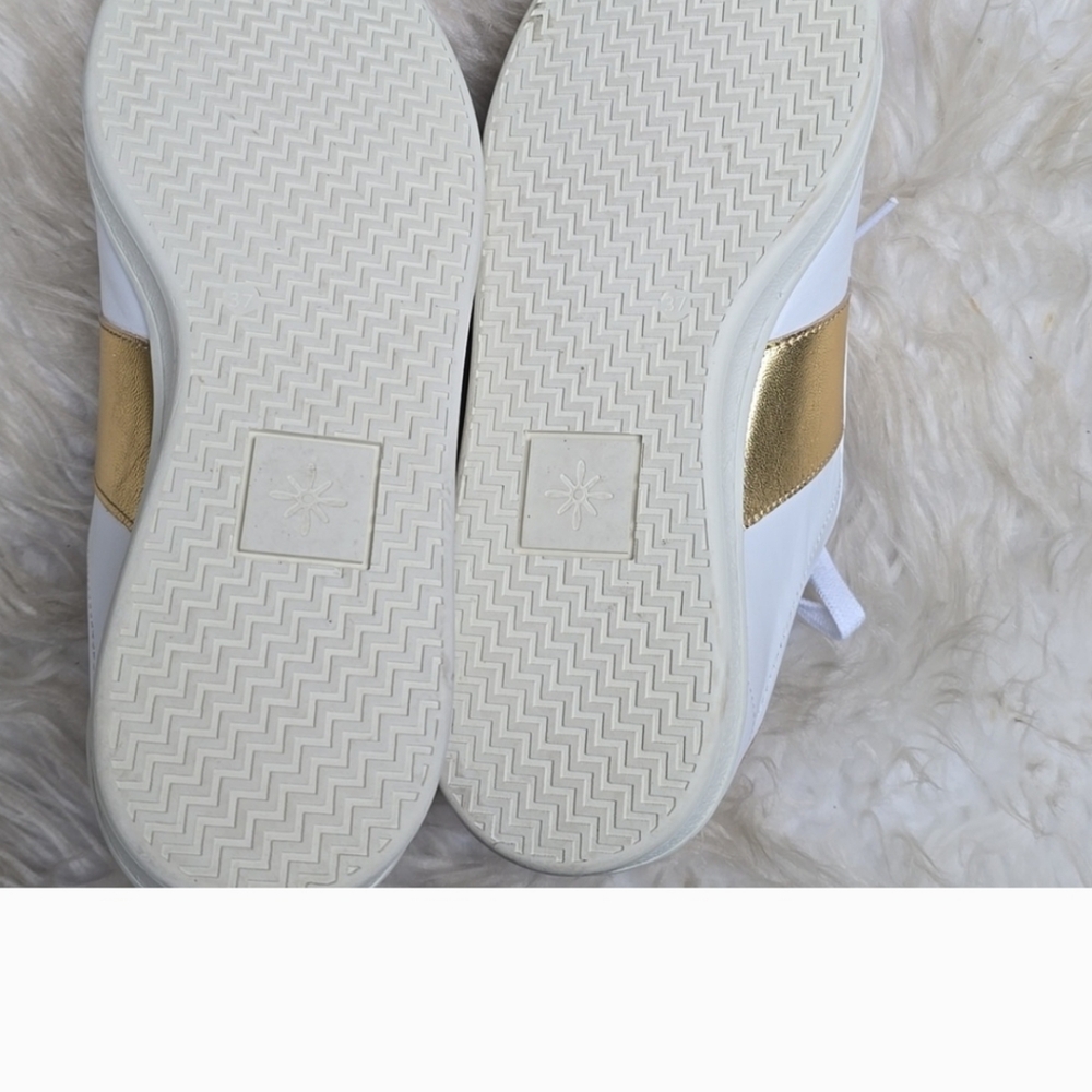 Joyasol Paisley white gold sneakers 37 6.5-7 - Picture 13 of 15